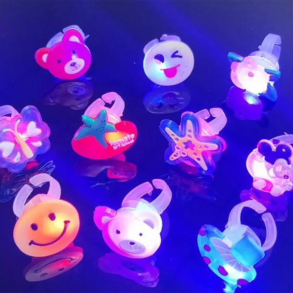 Childrens Glowing Ring Cartoon Soft Rubber Ring
