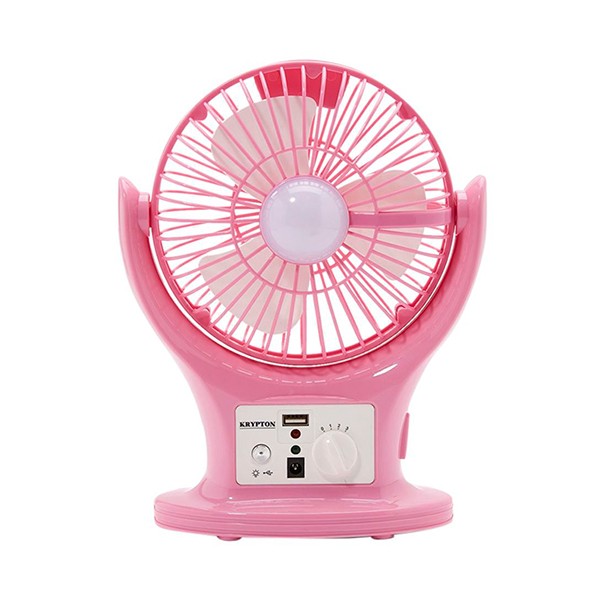 Krypton KNF6061 Rechargeable Fan with LED Lantern