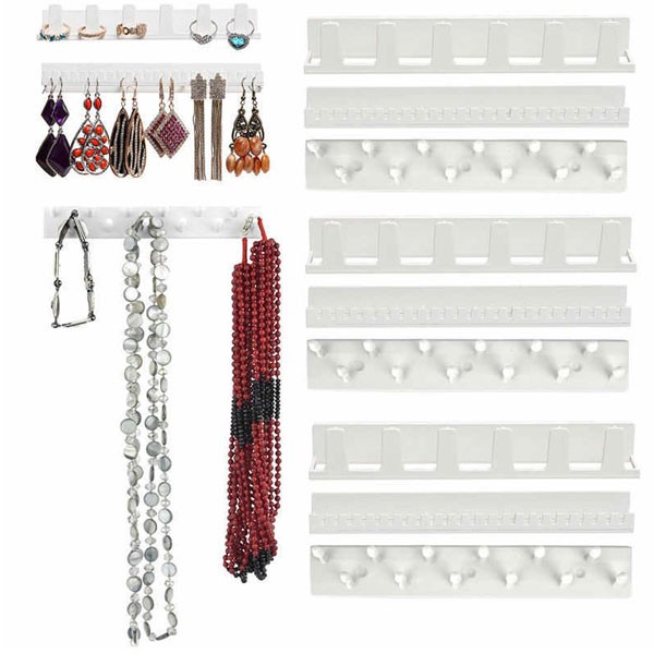 Adhesive Jewelry Hooks Wall Mount Storage Holder (9 Pcs)