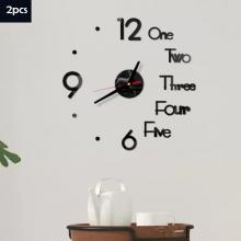 2021 Top Selling 3D Wallpaper Sticker Clock 2Pcs03