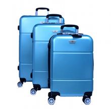 Platinum RA8729 4 Wheels Unbreakable Hard Travel Trolley Bag 3 Set, Blue03